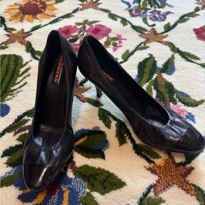 Prada Black Leather Heels